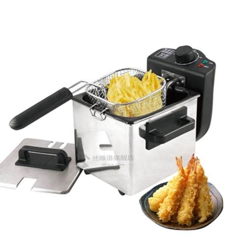 Mini 1.5L household Electric Deep Fryer Stainless Steel sing