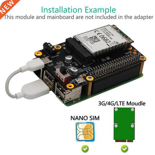 Base HAT Module 3G/4G/LTE Households Computer Safety Parts f