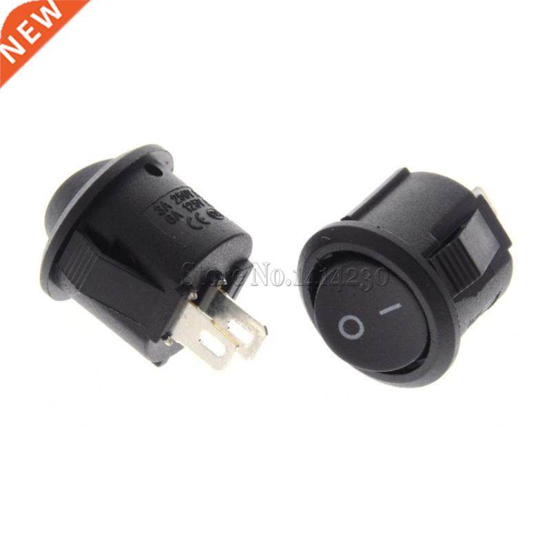10Pcs 16mm Diameter Small Round Rocker Switches Black Mini R