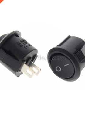 10Pcs 16mm Diameter Small Round Rocker Switches Black Mini R