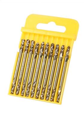 KKMOON 10pcs 1/8 HSS-Co Drill Bit Set Kit Double Ended Coba