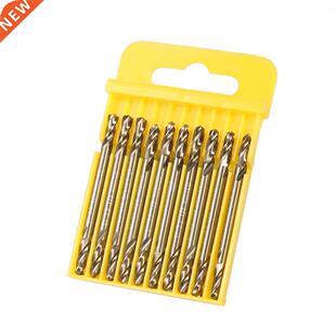 KKMOON 10pcs 1/8 HSS-Co Drill Bit Set Kit Double Ended Coba