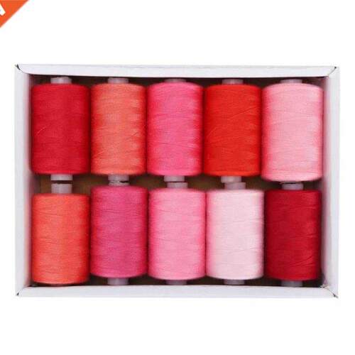 Sewing Thread 10 Rolls Red Sewing Thread Set Warm Color Hous