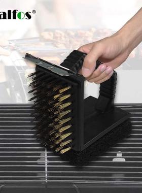 BBQ accessores trple barbecue grll brush copper steel cle
