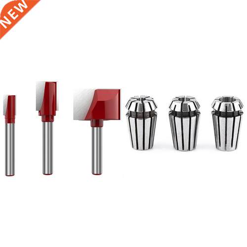 3 Pcs Clening Bottom Router Bit Set 6Mm Shnk &mp; 3 Pcs High