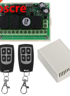 Wireless Remote Control DC 14V 4CH 15MHz Relay Switch 2 Tra