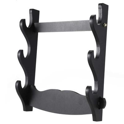 Tier Wall Mount Samurai Sword Katana Hder Stand Hanger B