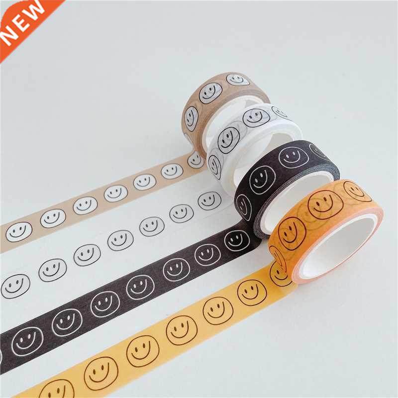 Ins Simple Cartoon Comic Smiley Washi Tape Scrapbooking