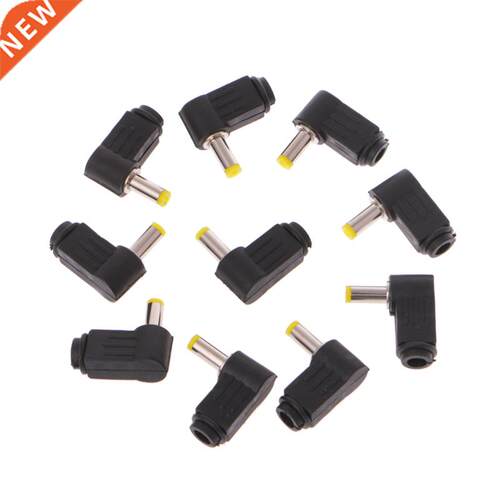 10 Pcs 4.8x1.7mm 5.5x2.1mm Male Right Angle DC In-Line Plug