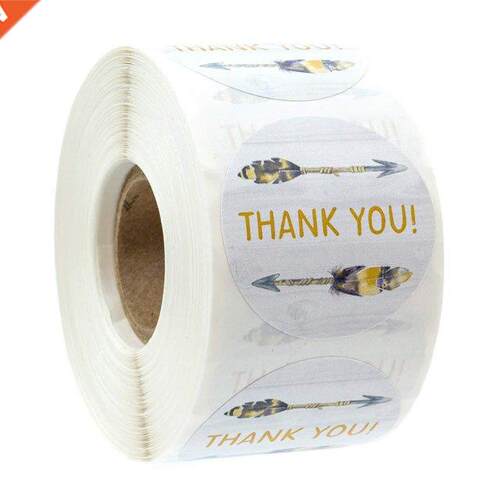 Bohemian Arrow Thank You Stickers Round 1inch Seal Labels Sc