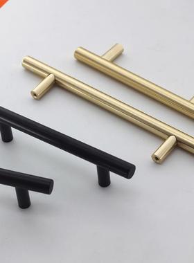 Black Golden Cupboard Handle Brushed Stainless Steel Kitchen