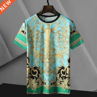 Fashion Brand Lable T-shirt Men Luxury Baroque T shirts Goth