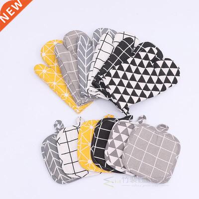 Microwave Gloves Oven-Mitts Baking Kitchen Potholders Nordic