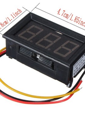 DC 0-99V 3 Wire LED Display Panel Volt Meter Voltmeter - Blu