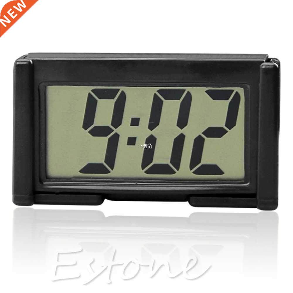 Interior Cr uto Dshbord Desk Digitl Clock LCD Screen Se