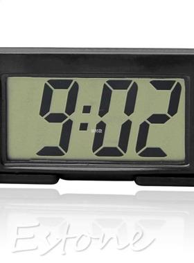 Interior Cr uto Dshbord Desk Digitl Clock LCD Screen Se