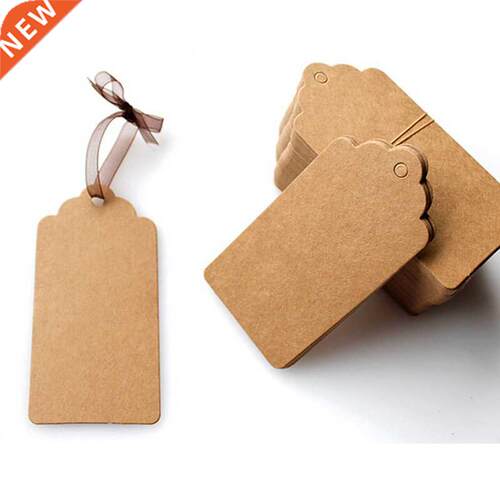 Kraft Paper Tags Scallop Head Label Luggage Wedding Note DIY