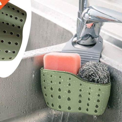 2 Pieces Fashion Sink Shelf Soap Sponge Drain Rack Bathroom