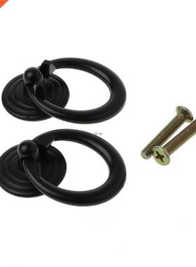 2Pcs Vintage Furniture Handle Black Kitchen Cabinets Pull Ha