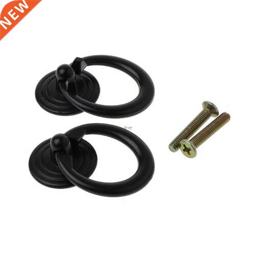 2Pcs Vintage Furniture Handle Black Kitchen Cabinets Pull Ha