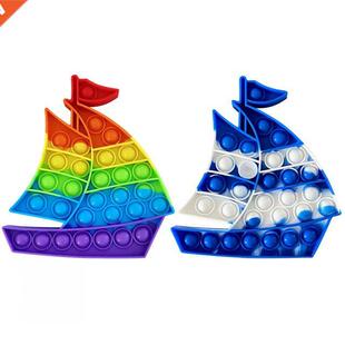 Sailing Boat Silicone Push Bubble Fingertip Toys Anti-Stress