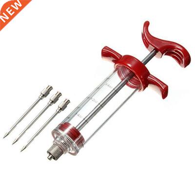 Meat Syringe Marinade Injector Turkey Chicken Needles Spice