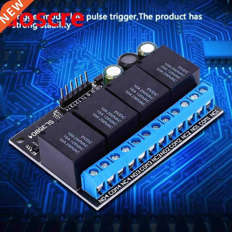 SL35B04 DC6V/9V/12V/24V 4-Channel Relay Module Bistable Sel