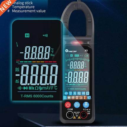 X5 Clamp Meter Multimeter ℃/℉ Switch NCV DC AC Voltage Res
