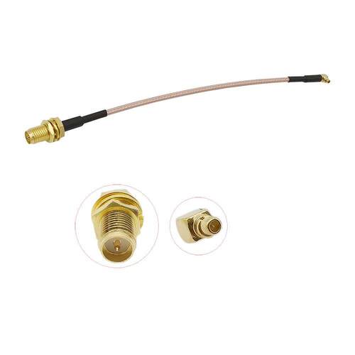 1Pcs RP SMA Female Jack to MMCX Male Plug Right Angle RF Coa