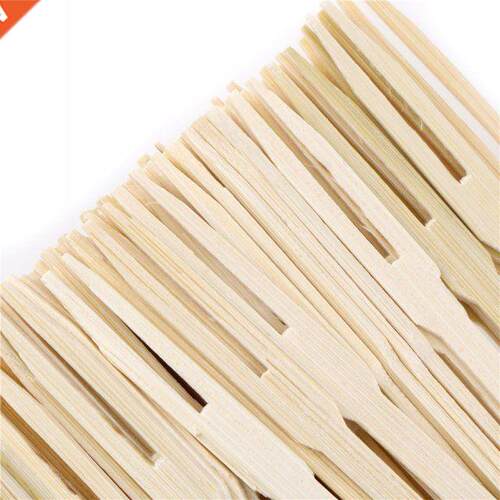 80PCS/200PCS Pure bamboo Disposable Wooden fruit fork Desser