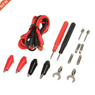 16 pcs Multmeter Probe Test Leads Cable Allgator Clp