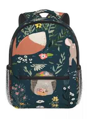 Watercolor Cute Forest Animals Baby Backpack Kindergarten Sc