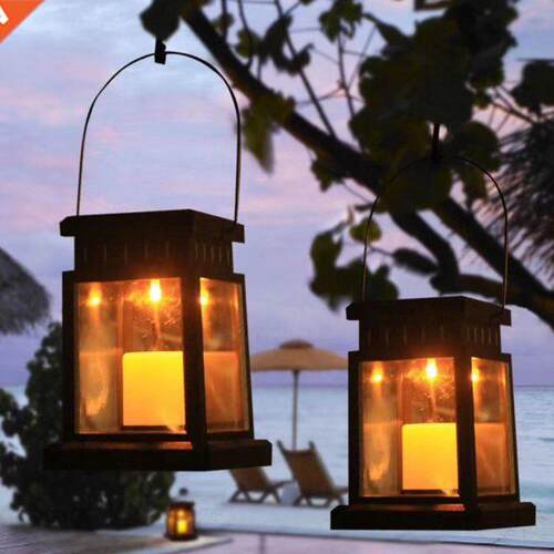 2pcs IP65 Waterproof LED Sol Lantern Outdoor Gden Courty