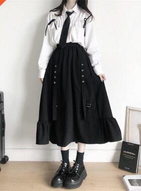 Spring/Autumn Women Skirts High Waist Student Korean Style D