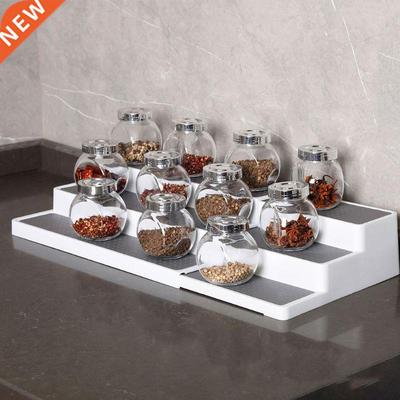 3 Tier Spice Rack Expandable Step Shelf Cabinet Waterproof K