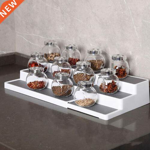 3 Tier Spice Rack Expandable Step Shelf Cabinet Waterproof K