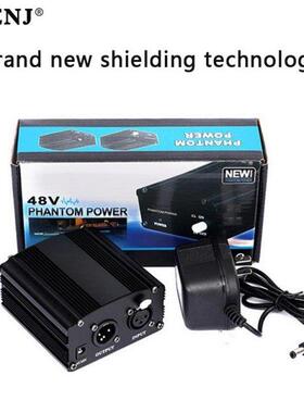 48V Phantom Power Adapter XLR Cable For Condenser Microphone