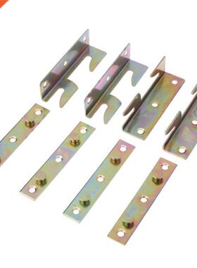 8pcs Iron Bed Fittings 82*22mm Brackets Joiners Hook Frame