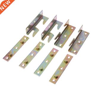 8pcs Iron Bed Fittings 82*22mm Brackets Joiners Hook Frame