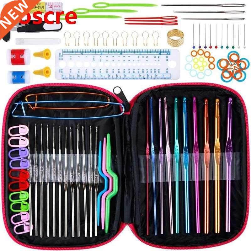 100Pcs/22Pcs DIY 22 Sizes Crochet Hooks Needles Stitches Kni