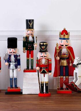 Handcraft Puppet Wooden Christmas nutcracker soldier Doll Gi
