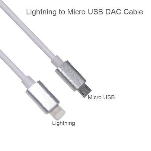5ft OTG Lightning to Micro USB DAC Cable for iPhone12 X 8 7