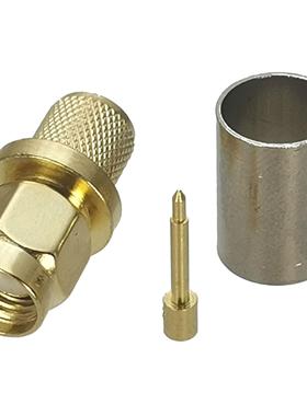 10pcs Connector SMA Plug Male Crimp For RG5 RG6 5D-FB LMR300