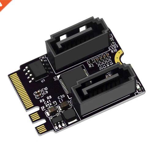 M.2 A/E Key to 2 Ports SATA.0 Expansion Card M.2 NGFF to SA