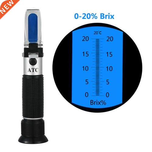 0-20% Handheld Brix Solution Honey Fruit Sugar Refractometer