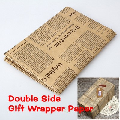 Wrapping Paper Vintage Newspaper Gift Wrap Artware Packing P