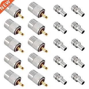 10 X PL259 UHF Connector Male Plug With Reducer for RG8X Coa