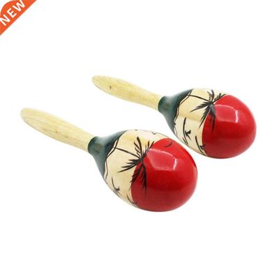 IRIN 1 Pair Wooden Maracas Rumba Shakers Rattles Maraca Sand