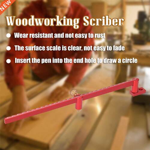 Woodworking Scribing Gauge Aluminum Alloy Scriber 360° C