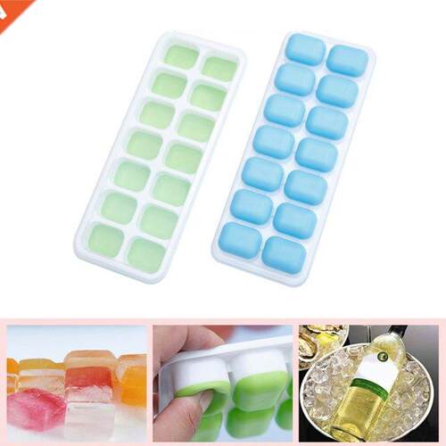 14 Grid Square Ice Cube with Cover Mold DIY Popsicle Ice Cub